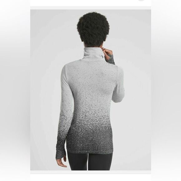 ATHLETA Flurry Blizzard Gradient Turtleneck Top. # 63182
BLACK/HEAT GREY size M - Picture 2 of 10
